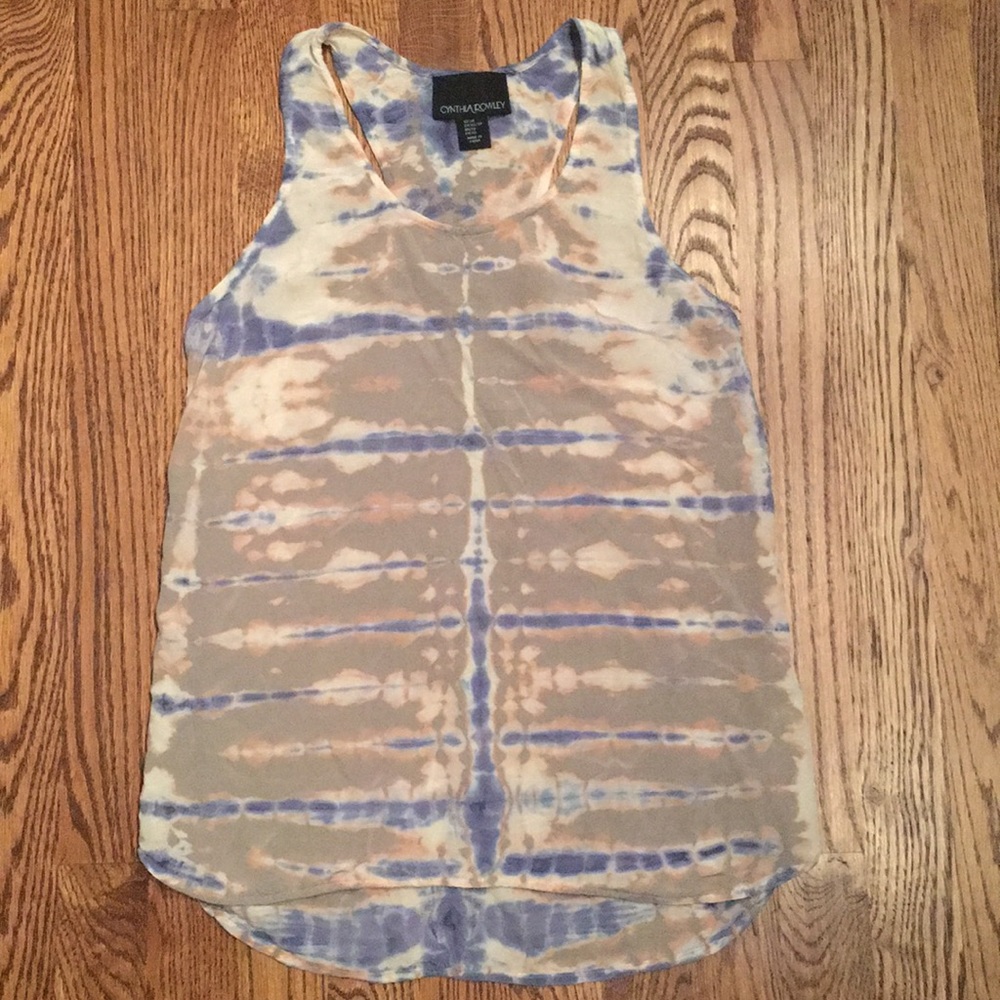 100% Silk tie dye tank top XS